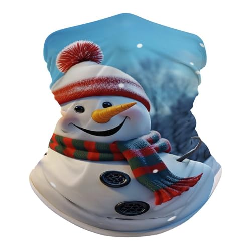 Balaclava cuello cuello feliz muñeco de nieve para hombres y mujeres con protección solar, máscara facial fresca y transpirable para esquí y senderismo miniatura 1