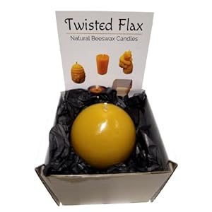 Beekeeping Supplies UK Beeswax Candle in the Shape of a Sphere – 8cm Diameter 100% pure Handmade Somerset