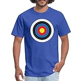 Spreadshirt Archery Bullseye Target Sports Men's T-Shirt, 4XL, Royal Blue