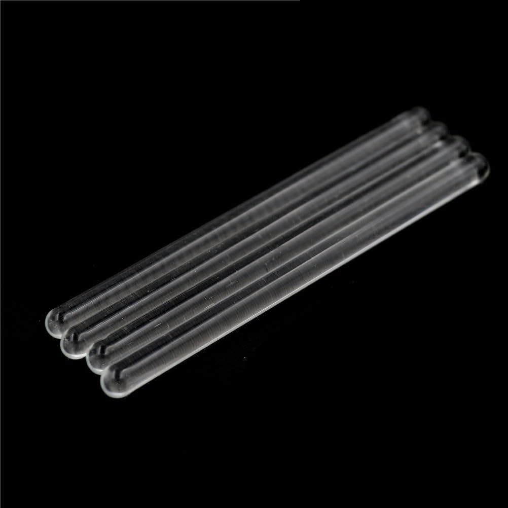 Laxalo One Color 4Pcs Drain Rods Glass Stirring Rod, Transparent Lab Stirring Stick Muddler, Glass Stirrer For Scientific Experiment