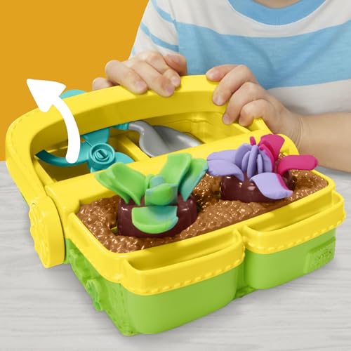Play-Doh Mon Jardin de Fleurs, Coffret de Pâte à Modeler, Plantes Multicolores, pour Filles et Garçons à Partir de 3 Ans