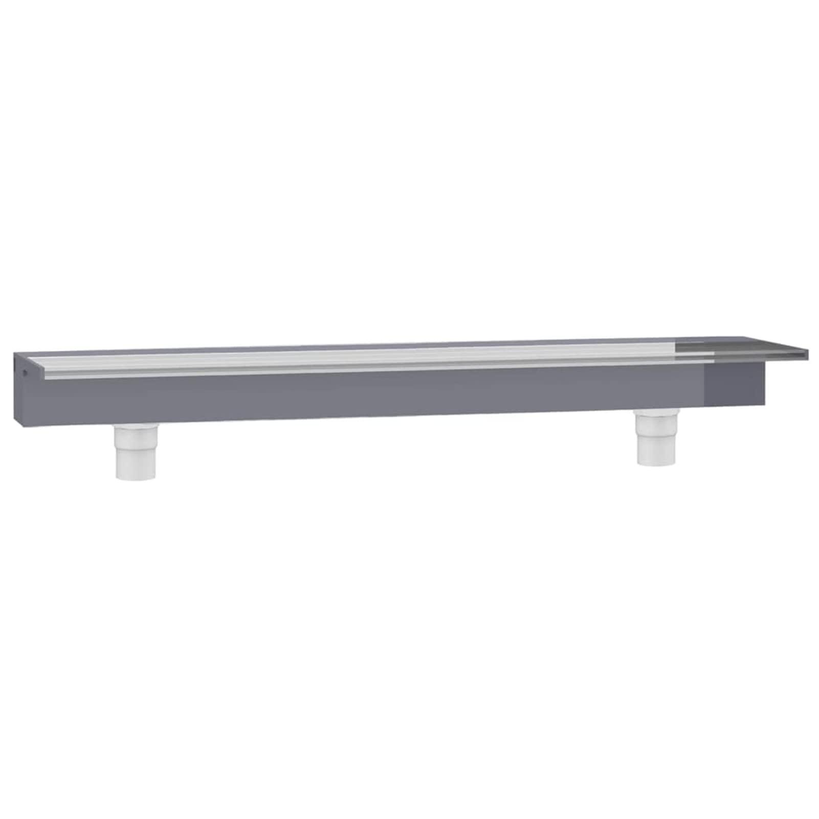 Festnight Fuente Cascada con LED RGB, Cascada de Piscina, Cascada de Jardín con Control Remoto, Cascada de Pared Cascada Rectangular Acrílico 108 cm