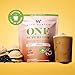 VitaHustle ONE Protein Coffee - Superfood Meal Replacement Powder, Plant Based Protein Shake Powder, Vegan. Superfoods, Vitamins, Ashwagandha, Functional Mushroom Blend (Cafe Latte) 15 Servings