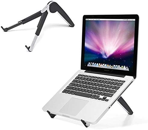 Folding Laptop Holder PC Stand with Stretching Legs and Adjusting Angles for 11~16 Inch Computer Notebook Portable Lapdesk(White-Fruit peach5)