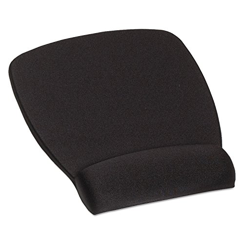 3M Foam Mouse Pad, Wrist Rest, Black, Antimicrobial Protection