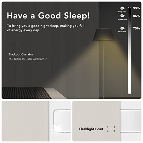 Cortina Easy-Going de 42x63'' con caida elegante para optimizar la privacidad del dormitorio 4
