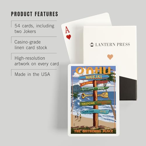 Baraja de Poker Lantern Press Waikiki Hawaii 52 Cartas miniatura 3