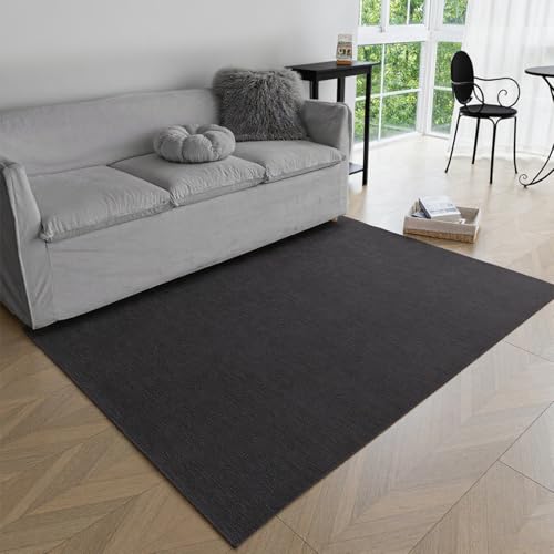 Obundi Teppich Schlafzimmer, 140x200cm, Schwarz Carpet Living Room, rutschfeste Teppich Küche, Großer Teppiche Waschbar in Waschmaschine, Weicher Carpet für Balkon, Büro, Lounge Obundi Teppich Schlafzimmer, 140x200cm, Schwarz Carpet Living Room, rutschfeste Teppich Küche, Großer Teppiche Waschbar in Waschmaschine, Weicher Carpet für Balkon, Büro, Lounge
