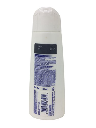Image of Dove Intense Repair Shampoo For Damaged Hair, Enriched with Fiber Actives, Repairs Hair Damage , Makes Hair Smooth And Strong , 80 ml