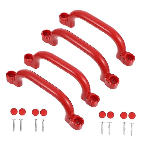 Toddmomy Set of 4 Plastic Handles Child-Safe Easy Install for Indoor/Outdoor Playhouse Grip