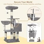 Heybly Cat Tree with Toy, 43.3 inch Cat Tower for Indoor Cats HCT004SW - Image 6