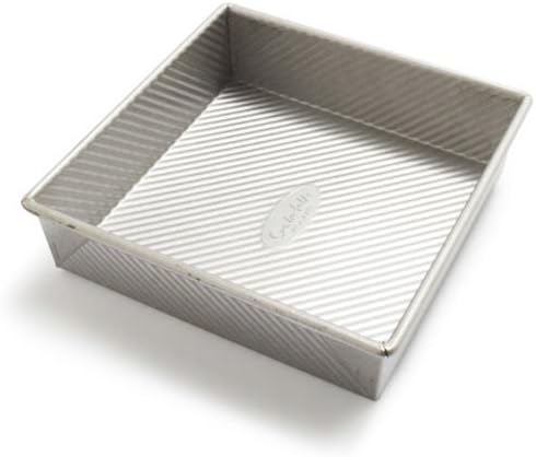 Sur La Table Platinum Pro - Molde cuadrado para tartas, 8 pulgadas, color plateado