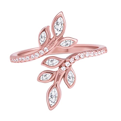 GIVA 925 Silver Rose Gold Pure Poise Ring, Adjustable | Gifts for...