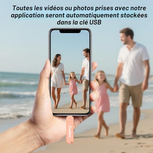 Cle USB pour iphone 128Go stockage externe usb pc mac tablette memoire flash transfert photo