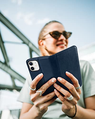 Tucch Case For Iphone 12 Pro/Iphone 12 5G, Pu Leather Folio Case Wallet With [Kickstand] [Card Slot] Cover [Protective Tpu Interior Case] Compatible With Iphone 12 /Iphone 12 Pro 6.1-Inch, Dark Blue #TOP6