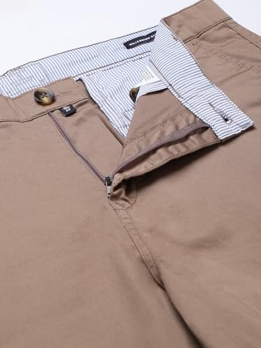 Image of Thomas Scott Men's Classic Slim Fit Easy Wash Mid-Rise Chino Pant (Brown, 32)