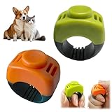 Yuwnd 2 Stück Klicker Hund, Clicker Hund und Klicker Katze Set, Effektives Hundetraining Zubehör für Verhaltenskorrektur, Kompakte Fingerring-Design mit 2,1 cm Durchmesser