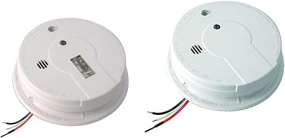 Kidde Hardwired Smoke Detector with Safety Light, 9-Volt Battery Backup