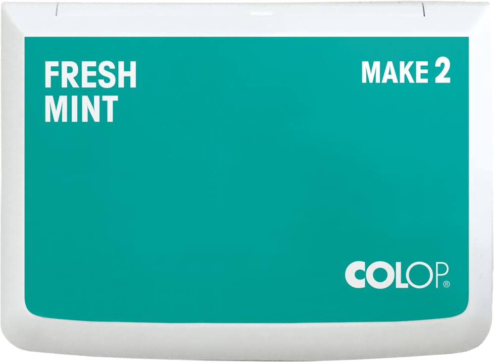 COLOP Tampón de tinta MAKE 2 Fresh Mint 70 x 110 mm, cojín para sellos de mano tradicionales