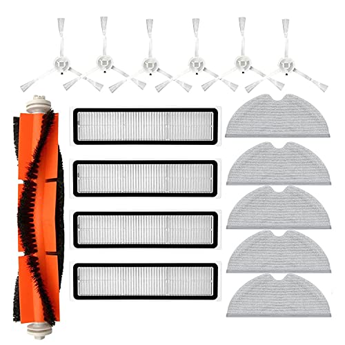 Accessories Kit for Dreame D9,D9 max,D9 pro,L10,L10 pro Dreametech D9 Vacuum Cleaner, 1 Main Brush,4 Hepa Filter,6 Side Brush,5 Mop Cloth Replacement Spare Parts