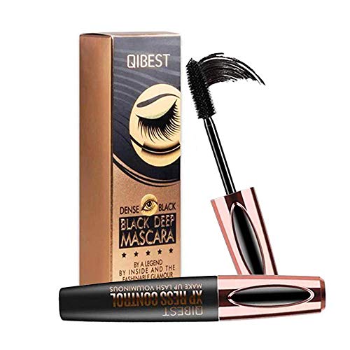 Mascara 4D Fibras de Seda, Pestañas Mascara,Natural Lashes,Pestañas de Seda impermeables Máscara de pestañas de fibra 4D, Rímel negro engrosado y alargado, Pestañas de fibra impermeables