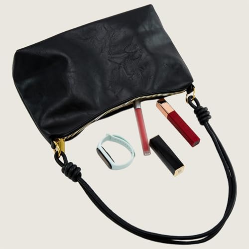 Image of Aoekaff Shoulder Bag for Women,Small Shoulder Purses Crossbody Hobo HandBags with Adjustable Strap (Black)