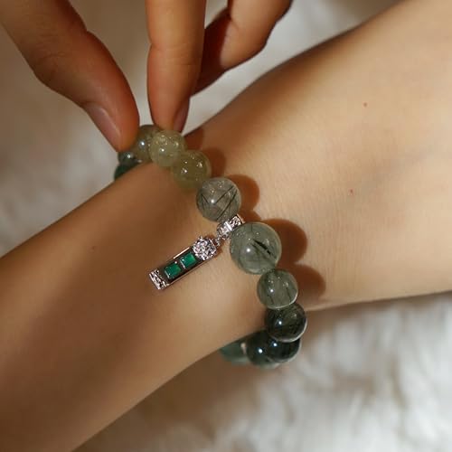 Image of Five Elements Solid 925 Sterling Silver 18K Gold /White Gold Vermeil Crystal Gemstone Beads Bracelet gift for women
