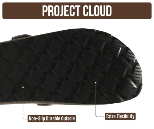 Image of Project Cloud 100% Genuine Leather Footbed Clogs for Women - Memory Foam Arch Support Slippers for Women - Trendy Slip-ons Women's Mules & Clogs Sandals