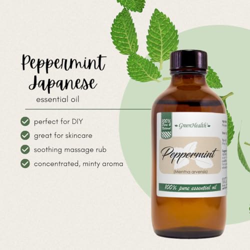 2-Pack 16 fl oz Peppermint Essential Oil - 100% Pure - GreenHealth
