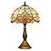 Hobaca 12 pulgadas Barroco Lujo Tiffany Lámpara de mesa Lámpara de vitral Arte deco Antiguo Cabecera Lámpara de escritorio para Sala Habitación Mesa de café