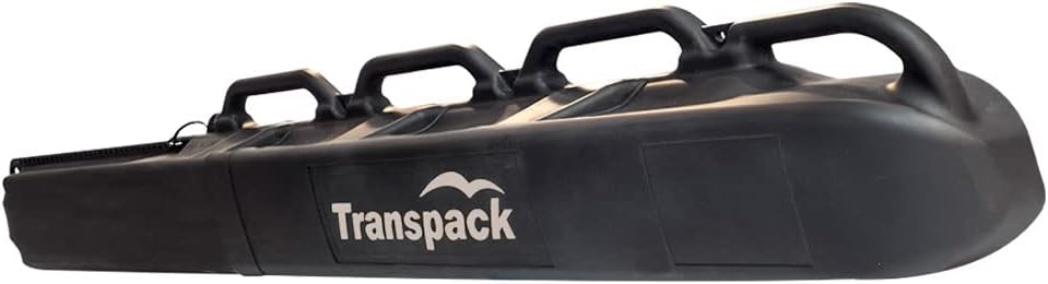 TRANSPACK Hard High Density Polyethylene Ski Case Shuttle| Molded Handles & Rugged Low-Profile Wheels | Adjustable from 114cm to 208cm (7005-01)