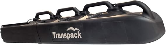 TRANSPACK Hard High Density Polyethylene Ski Case Shuttle| Molded Handles & Rugged Low-Profile Wheels | Adjustable from 114cm to 208cm (7005-01)