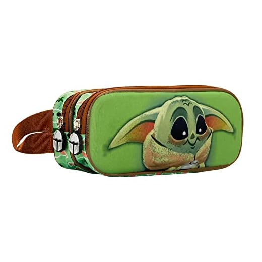 Star Wars The Mandalorian Thermal-Estuche Portatodo 3D Doble, Verde
