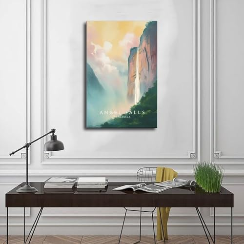 Toile chutes d'ange du venezuela grand format pour mur vide - 3