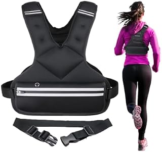 JoyPlus Adjustable Weight Vest,Strength Training Running Vest, Workout Equipment, Sport Exercise, Fitness, Weight Loss for Men 12LB, Women 8LB, Velcro or Buckle