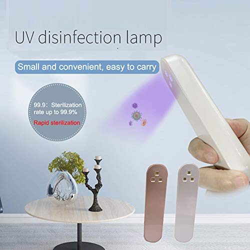 GFYEE Ultraviolet Disinfection Lamp UVC Handheld Sanitizer UV Sterilization Lights Anti-Bacterial Rate 99% Travel Wand Without Chemicals for Car Household School Hotel Pet Area rechargeble