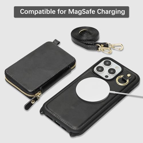 Coque iPhone 13 Pro Max avec porte-cartes et dragonne de sécurité