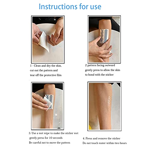 2 Weeks Tattoo Arm Fake Semi-Permanent Temporary Tattoos Stickers, 8 Sheets Waterproof & Last 1-2 Weeks Blue Japanese Geisha Samurai Women Flower Lotus Tattoos (With 10 Sheets Ordinary Tattoo Stickers) #TOP3