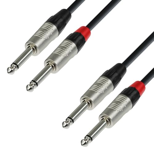 Câble Jack 6.35 mm mono REAN Adam Hall 4 STAR TPP 0600 double audio 6m