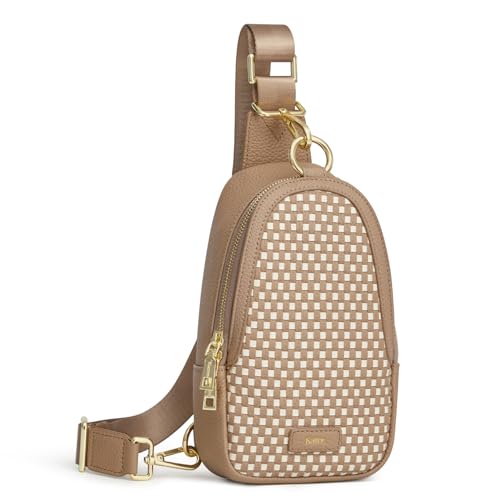 Image of Kattee Sling Crossbody Bag for Women, Leather Fanny Pack Crossbody Sling Bags, RFID Purse Chest Bag Small Daypack for Women