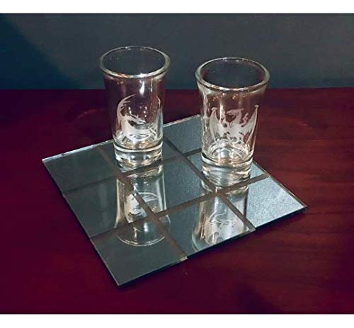 Miniatura 4 de Engraved Dragon Shot Glass Tic Tac Toe Game, Glass Dragon, Dragon glass, Tic Tac Toe, Engraved Mirror, Father's Day