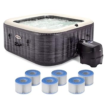 intex square inflatable hot tub
