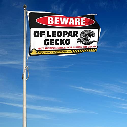 Drapeau rétro Beware of Leopard pour garçons 152x244 cm grand format - 4