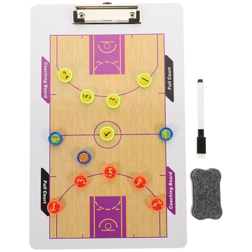 Hemobllo Pizarra Doble Cara para Entrenador de Baloncesto con Marcador Tablero de Formación y Estadísticas para Accesorio Esencial para Coaching Deportivo Color Aleatorio Color Aleatorio
