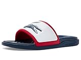 Lacoste Men's Serve Slide Dual White/Navy/Red 9 Medium