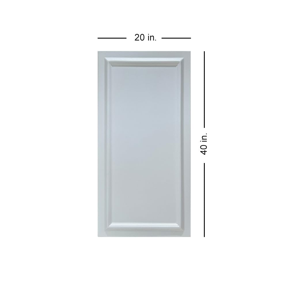 A La Maison Ceilings R2147 Framed Panel Foam Glue-up Ceiling Tile 20 in x 40 in (128.2 sq. ft./Case), Pack of 24, Plain White