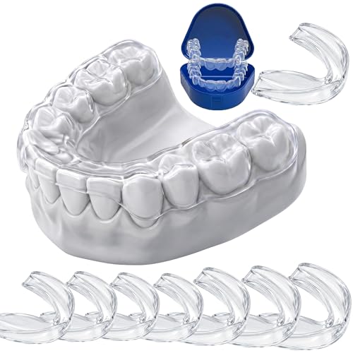 Mouth Guard for Grinding Teeth at Night, Mouth Guard for Sleeping, Night Guards for Teeth Grinding, Comfortable Custom Fit Night Guard for Clenching, Slim Moldable Boil and Bite Dental Guard