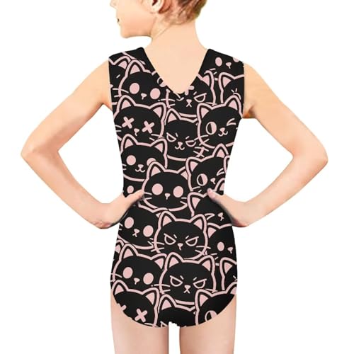 Image of Mumeson Girls One Piece Swimsuits Lightweight V-Neck Swimwear Bathing Suits for Little Girls 3-14 Years