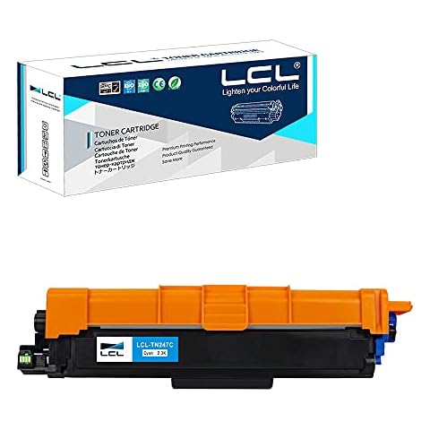 LCL Toner Cartridge TN243 TN247 TN-247 TN247C TN-247C 2300Pages (1 Cyan) Replacement for Brother HL-L3210CW HL-L3230CDW HL-L3270CDW MFC-L3710CDW MFC-L3750CDW MFC-L3770CDW MFC-L3730CDW DCP-L3510CDW D Cover