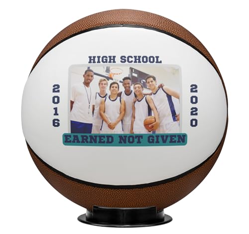 Personalized Basketball Team Photo for Sports Fans Grandson from Grandma Grandpa Customized Basketball Team Coach Game Accessories for Son from Dad Mom Custom Sports Ball Fans Accessories